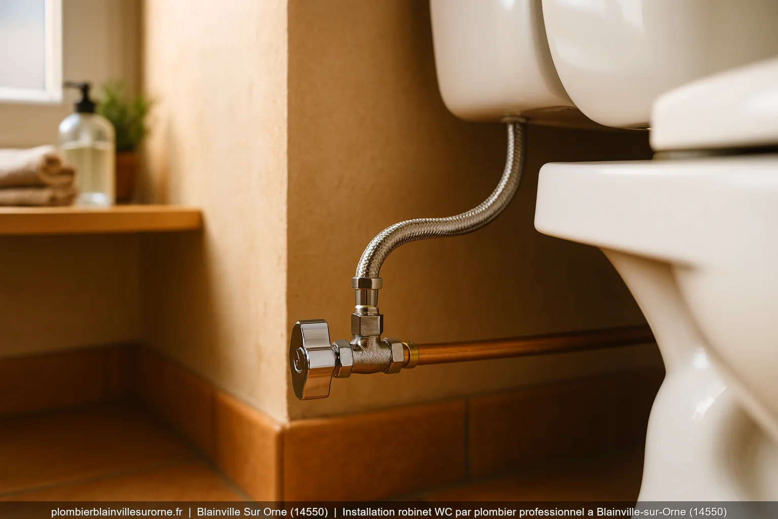 Installation robinet WC par plombier professionnel a Blainville-sur-Orne (14550)
